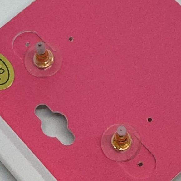 ISAAC MIZRAHI Gold Tone Crystal & Faux Pearl Dangling Post Earrings 2in approx - Picture 8 of 11